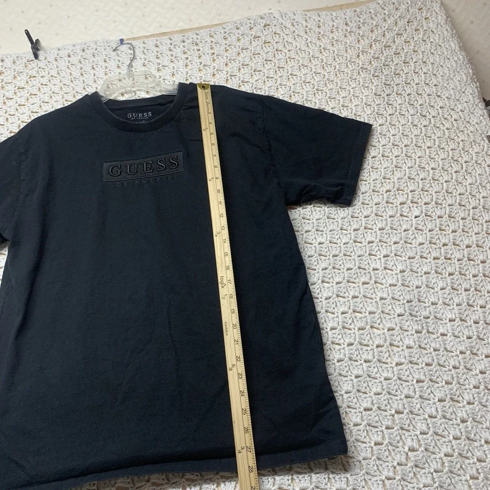 GUESS Los Angeles T-Shirt Men's Large Black Short Sleeve 100% Cotton Embroidered - Picture 5 of 8